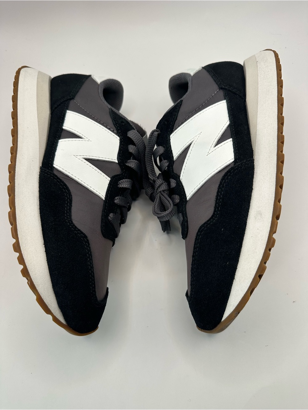 New Balance 237 Gray & Black Runner with White N Logo - Picture 5 of 8